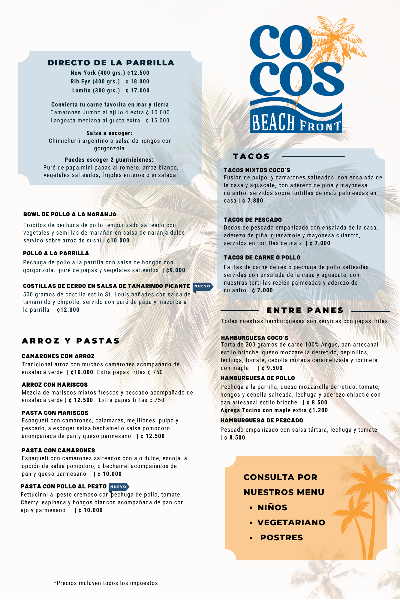 Menú De la Parrilla