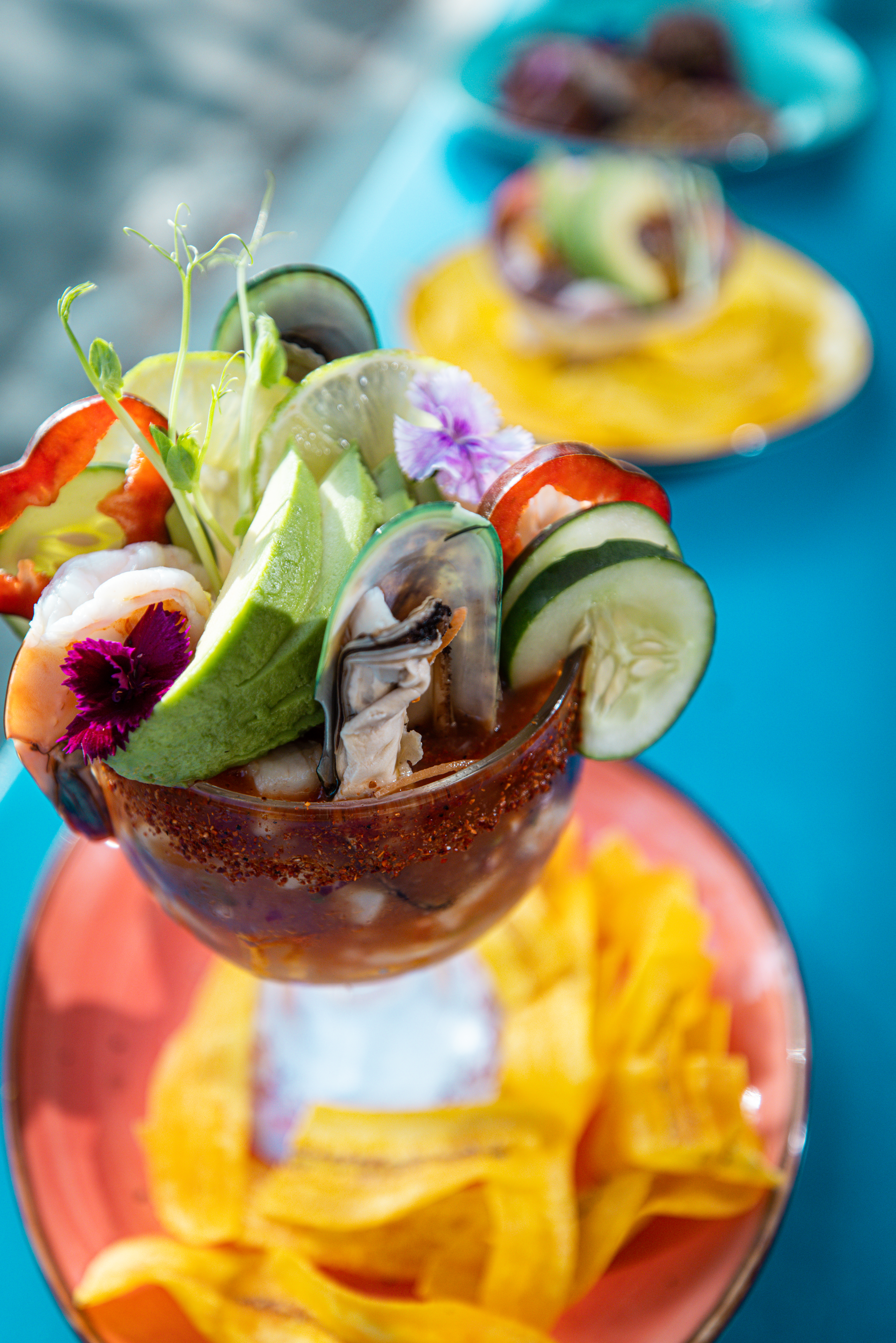 Ceviche de mariscos en Cocos Beach Front